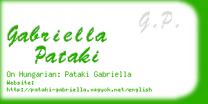 gabriella pataki business card